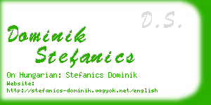 dominik stefanics business card